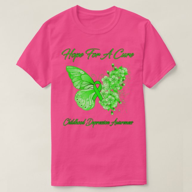 T-shirt L'Espoir Des Papillons Pour Une Cure Dépression De (Design devant)