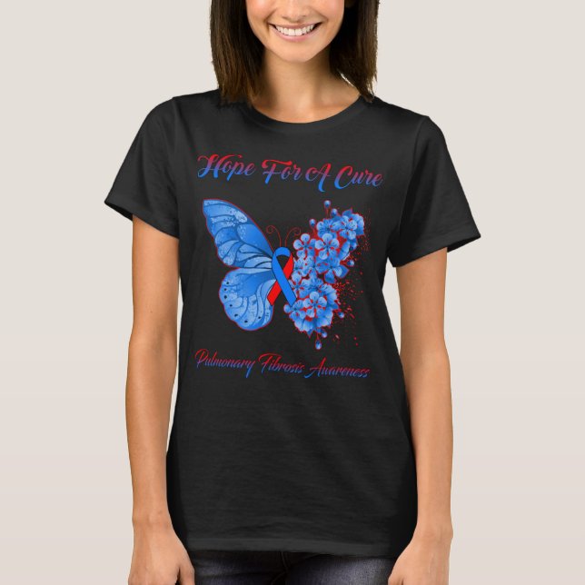 T-shirt L'Espoir Des Papillons Pour Une Fibrose Pulmonaire (Devant)