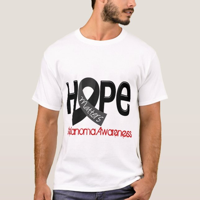 T-shirt L'espoir importe le mélanome 2 (Devant)