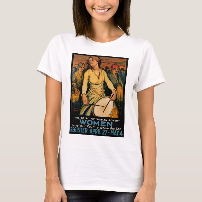 T-shirt L'Esprit de puissance féminine (Devant)