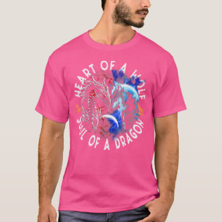 T-shirt L'Esprit D'Un Coeur De Loup D'Un Dragon Aime Les L