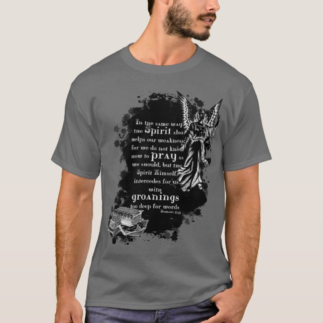T-shirt L'esprit prie pour nous la chemise (Devant)