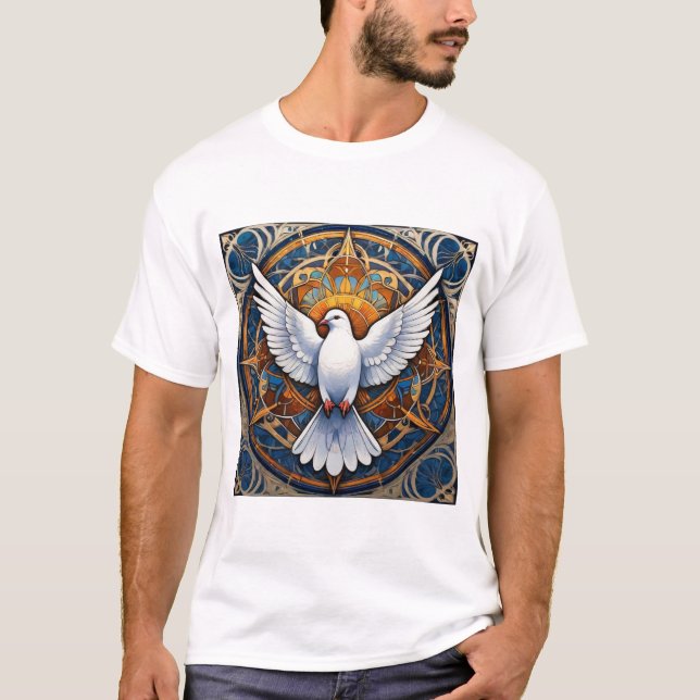 T-shirt L'Esprit Saint (colombe) 1 (Devant)