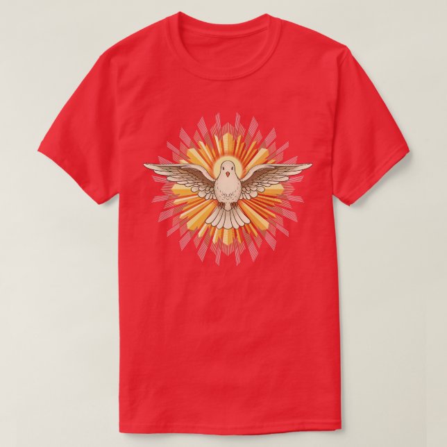 T-shirt L'Esprit Saint comme colombe (Design devant)