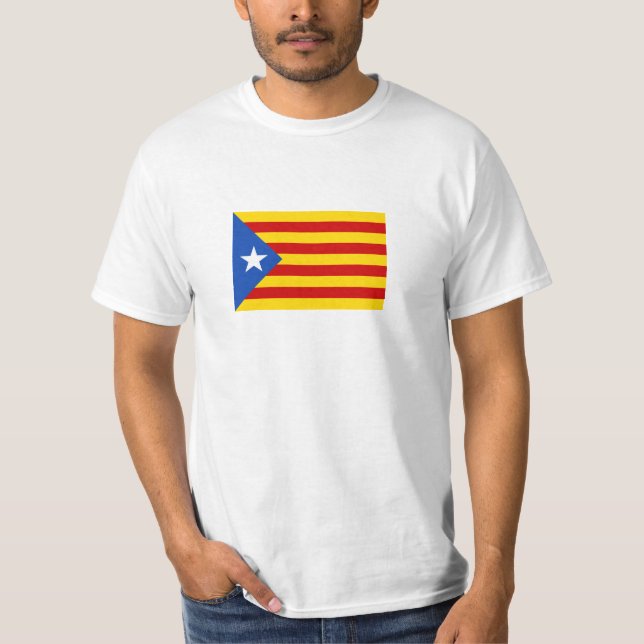 T-shirt L'Estelada Blava Drapeau de l'Indépendance Catalan (Devant)