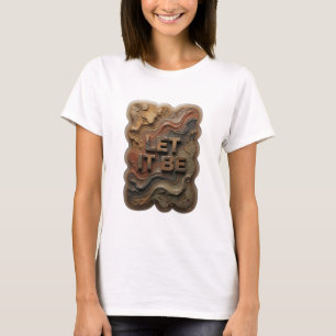 T-shirt LET IT BE Argenté Spirituel Art à Porter
