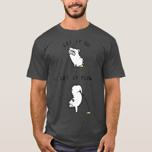 T-shirt Let It Go English Bulldog Pee