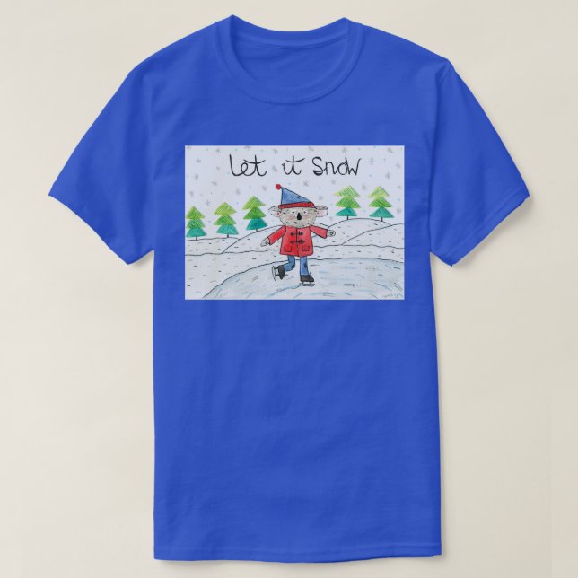T-shirt let it snow koala christmas design (Design devant)