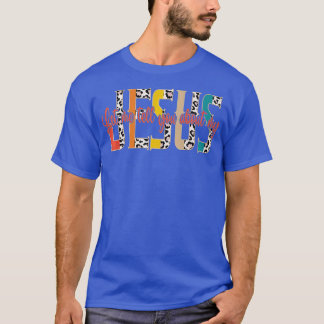 T-shirt Let Me Tell You About My Jesus Leopard Vintage Pre