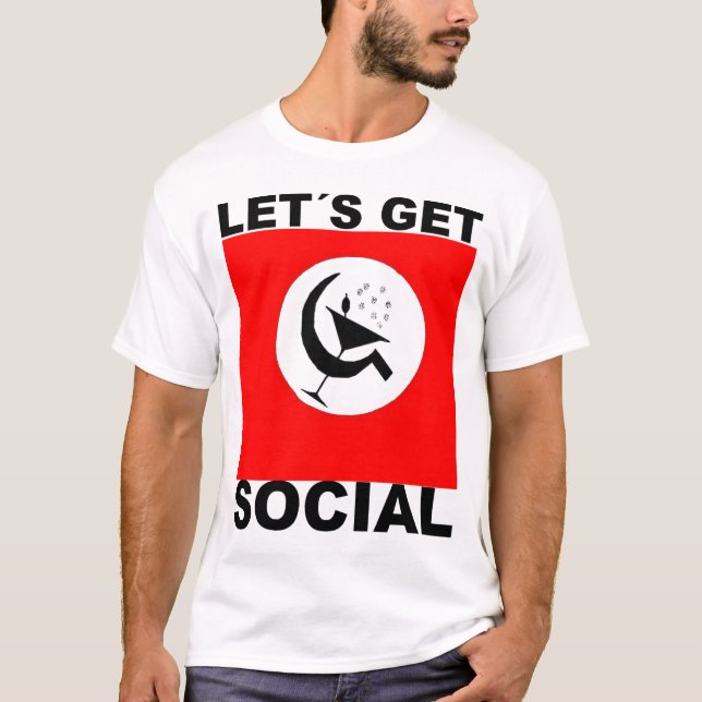 T-shirt Let´s Get Social (Devant)