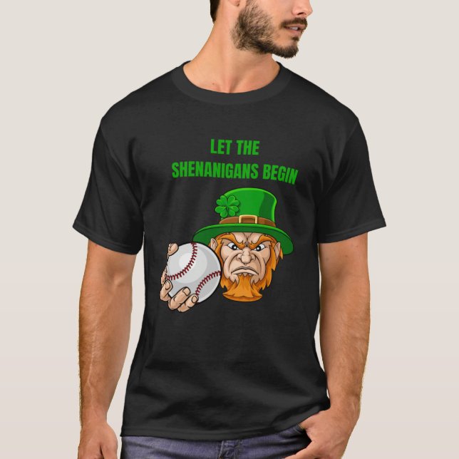 T-shirt Let The Shenanigans Begin Baseball St Patrick's Da (Devant)