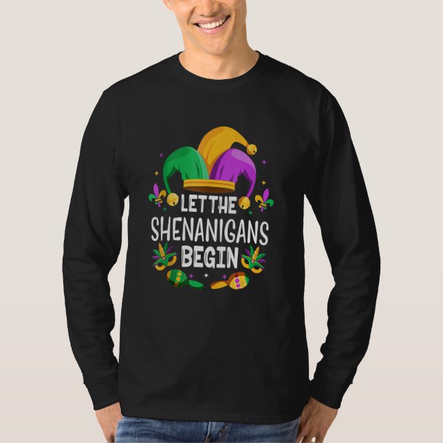 T-shirt Let The Shenanigans Begin Mardi Gras Shirts, Kids  (Devant)