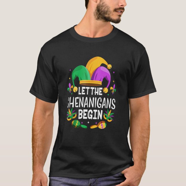 T-shirt Let The Shenanigans Begin Mardi Gras Shirts, Kids  (Devant)