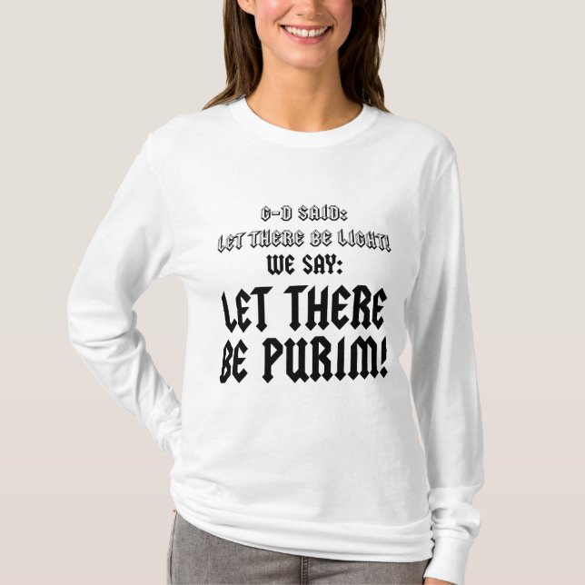 T-shirt let there be purim (Devant)