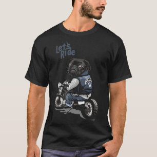 T-shirt Let&x27 ; s Ride Motorcycle Big Bike Black Carlin 