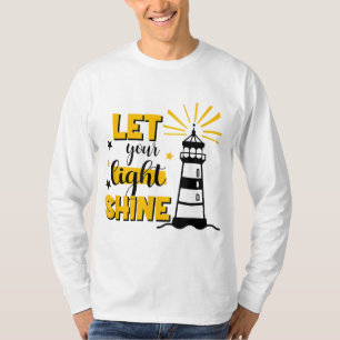 T-shirt Let Your Light Shine Christian Faith Jesus God Lig