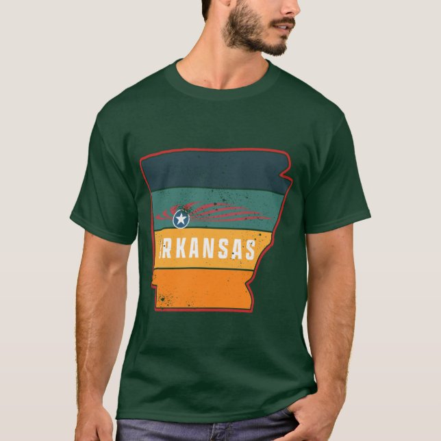 T-shirt L'État d'ARKANSAS surdimensionné (Devant)