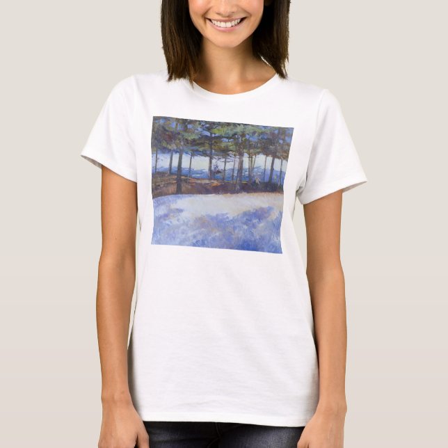T-shirt L'état de New-York gelé de lac (Devant)