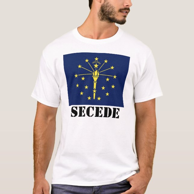 T-shirt l'état-drapeau-Indiana, FONT CÉCESSION (Devant)
