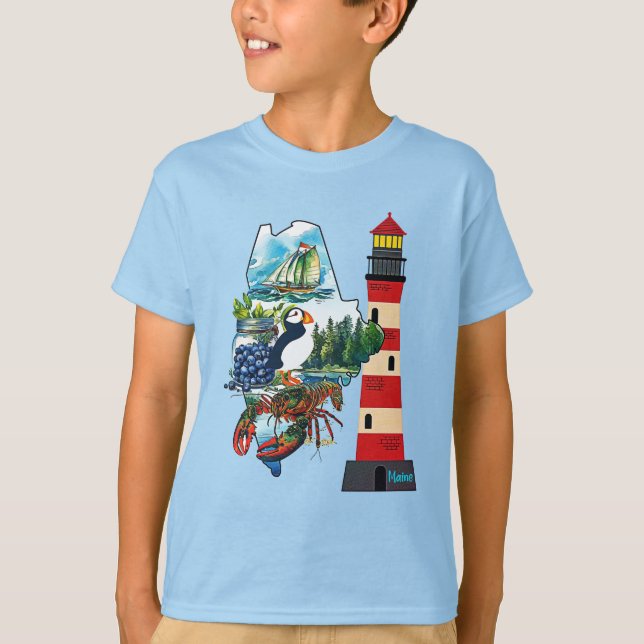 T-shirt L'État Du Maine (Devant)