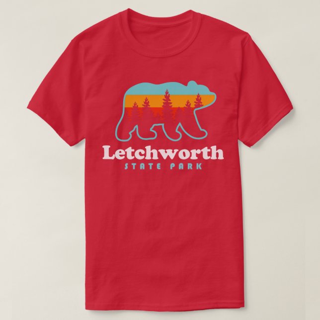 T-shirt Letchworth State Park Trails Bears New York (Design devant)