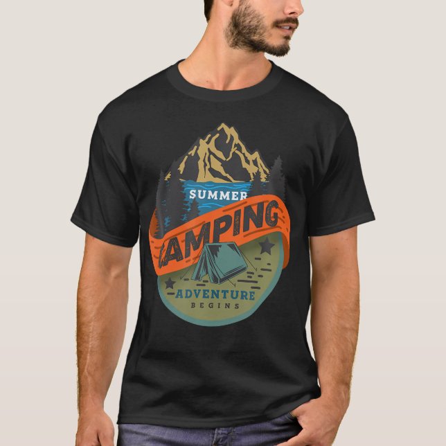 T-shirt L'été Camping Aventure commence (Devant)