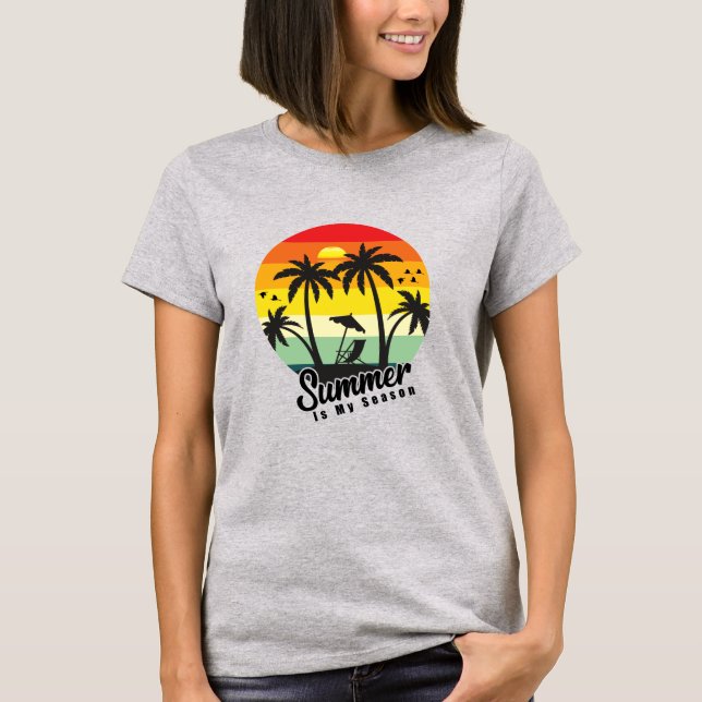 T-shirt l'été est ma saison (Devant)
