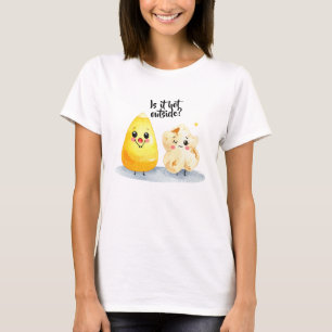 T-shirt L'été est trop chaud, popcorn