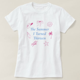 T-shirt L'été où j'ai eu treize ans Plage de coquillages