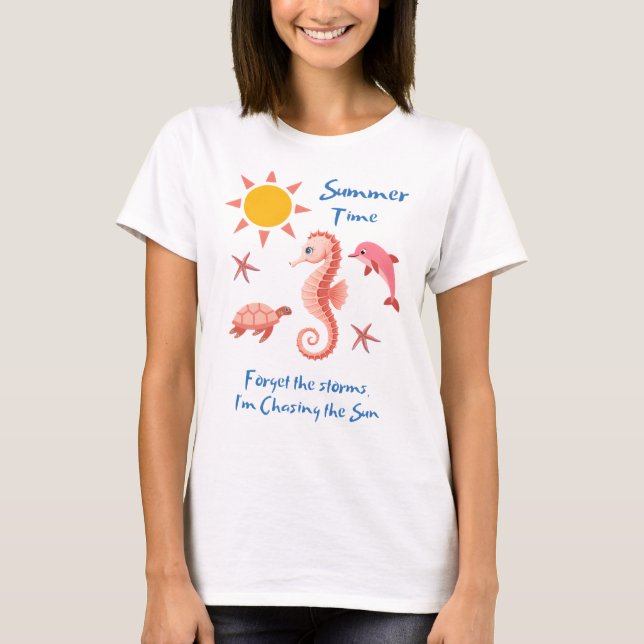 T-shirt "L'été, oubliez les tempêtes" (Devant)