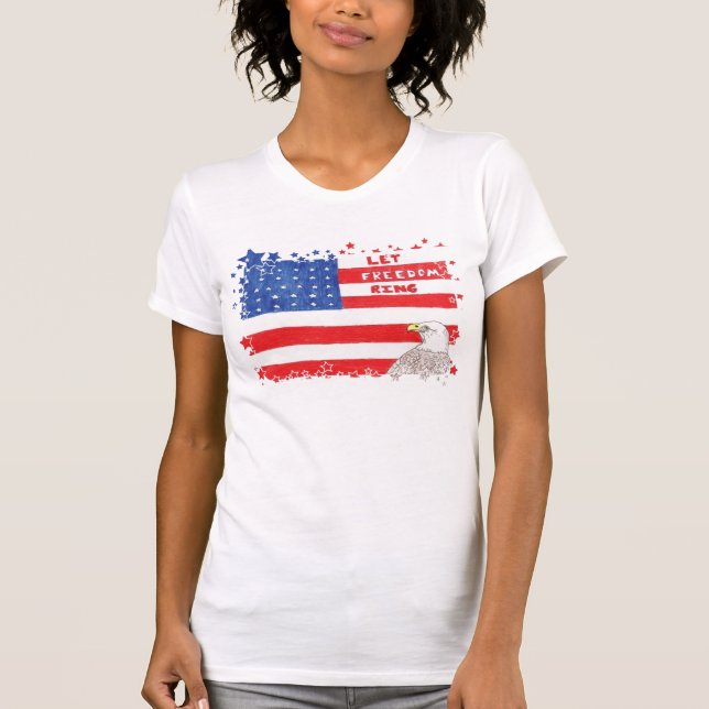 T-shirt LetFreedomRing-frontière (Devant)