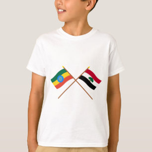 T-shirt L'Ethiopie et les drapeaux croisés par Oromia