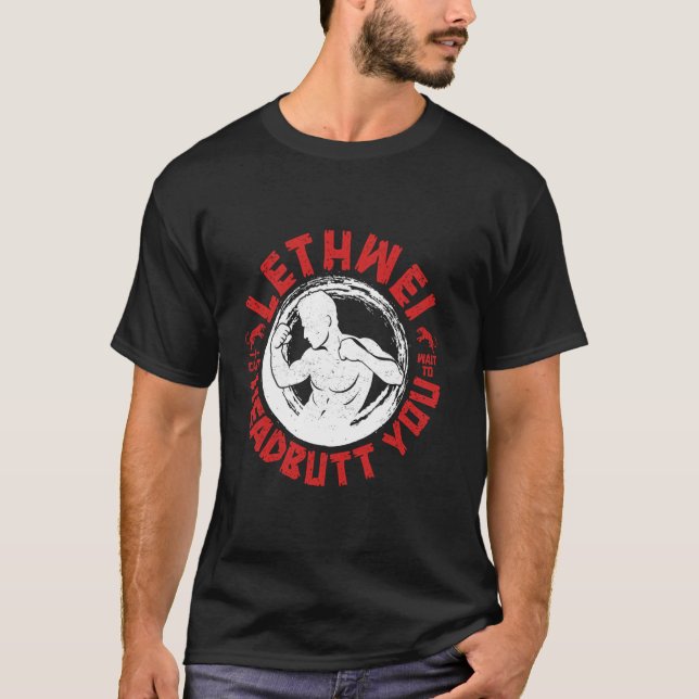 T-shirt Lethwei Instructor Headbutt Burmese Boxe Myanmar (Devant)