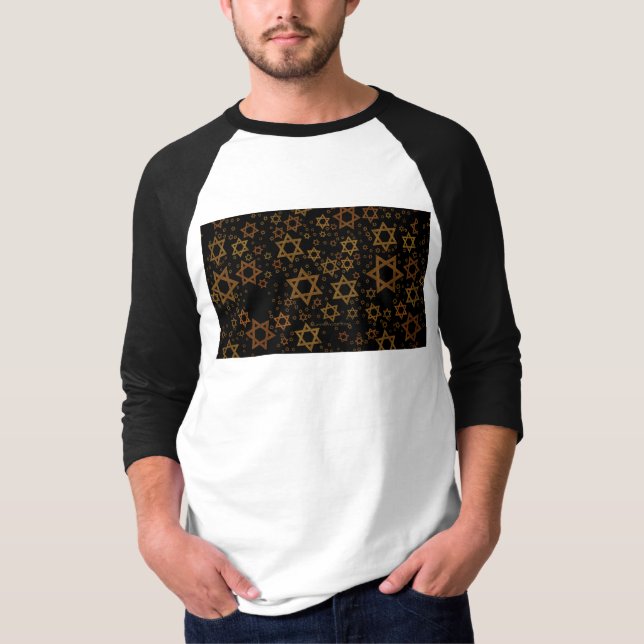T-shirt L'étoile artistique de David thème Hanukkah de Sli (Devant)