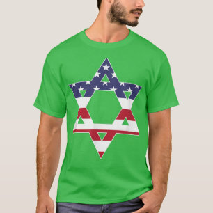 T-shirt L'Étoile Drapeau Américaine De David Jewish Hanouk