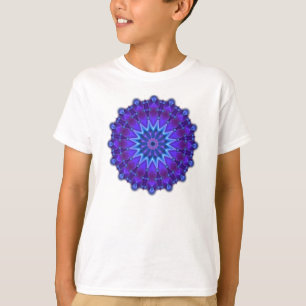 T-shirt L'étoile Mandala en bleu