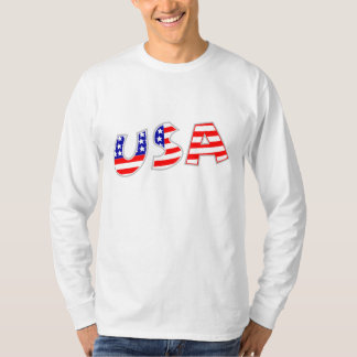 T-shirt L'étoile patriotique a orné la longue pièce en t