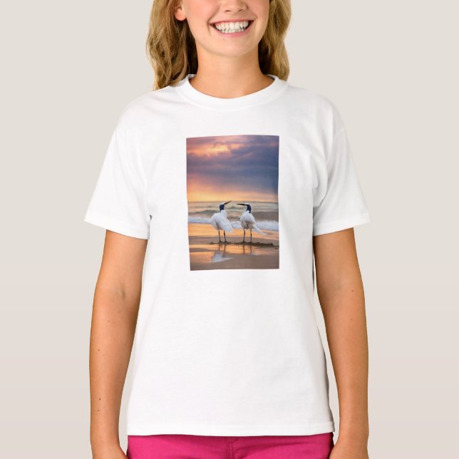 T-shirt L'étreinte de la marée – La danse des oiseaux de r (Devant)