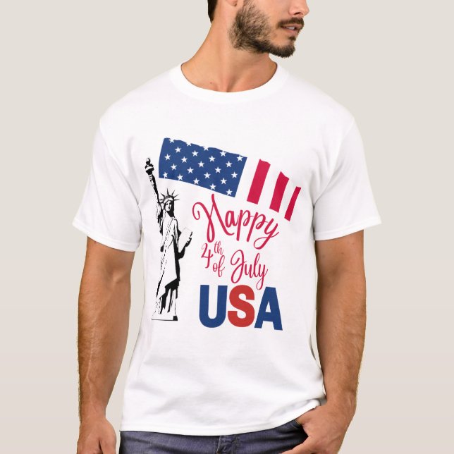 T-shirt Let's celebrate the 4th of July (Devant)