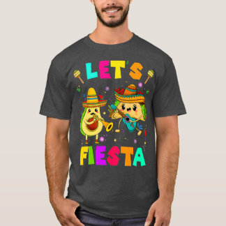 T-shirt Lets Fiesta Avocado Et Tacos Cinco De Mayo