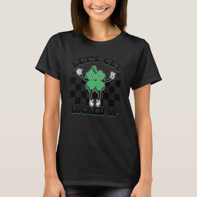 T-shirt Let's Get Lucked Up Groovy St Patrick's Day Boys G (Devant)