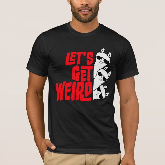 T-shirt Let's Get Weird 3 Llama Team Friends Sunglasses (Devant)