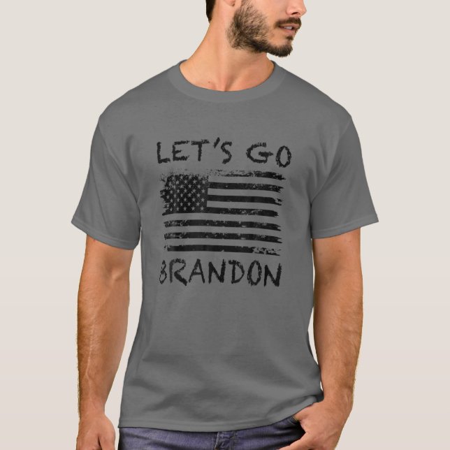 T-shirt Lets Go Brandon Let's Go Brandon USA Flag (Devant)