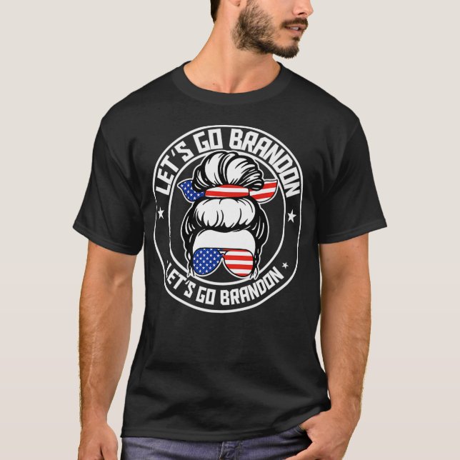 T-shirt Let's Go Branson Brandon Conservative Anti Liberal (Devant)
