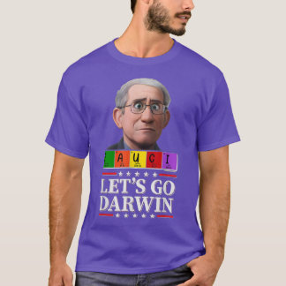 T-shirt Let's Go Darwin USA Flag Vintage Fauci Ouchie Scie