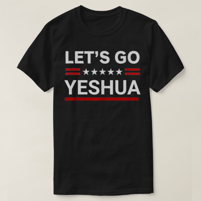 T-shirt Let's Go Yeshua, Patriotic Religious Tee for Kids  (Design devant)