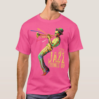 T-shirt Let's Jazz Things Up Retro Jazz Music Marching Ban