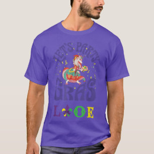 T-shirt Let's Party gras Carnival Mardi Gras Unicorn Mardi