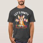 T-shirt Lets Pawty Birthday Pembroke Welsh Corgi Kid Dog P<br><div class="desc">Lets Pawty Birthday Pembroke Welsh Corgi Kid Dog Party  .</div>