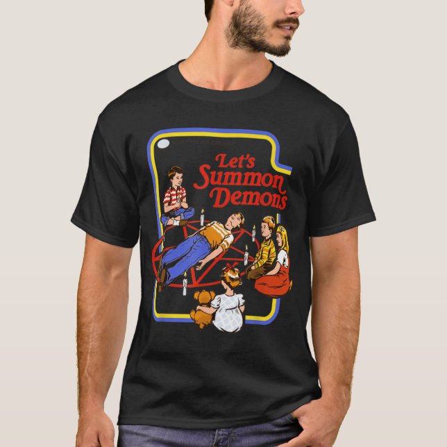 T-shirt Lets Play Vintage Summon Funny family (Devant)